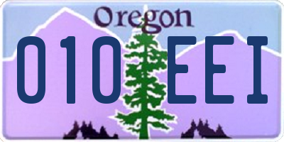 OR license plate 010EEI