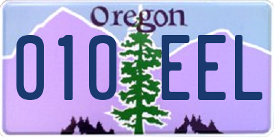 OR license plate 010EEL