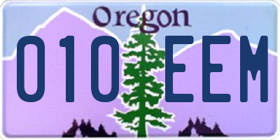 OR license plate 010EEM