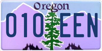 OR license plate 010EEN