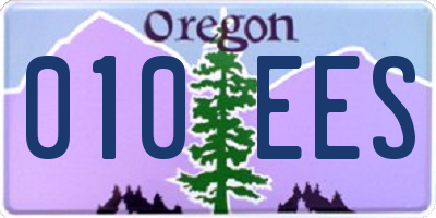 OR license plate 010EES