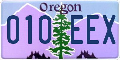 OR license plate 010EEX