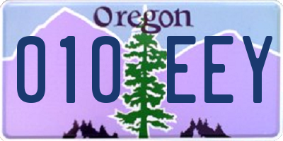 OR license plate 010EEY