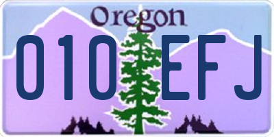 OR license plate 010EFJ