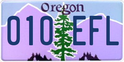 OR license plate 010EFL