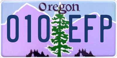 OR license plate 010EFP
