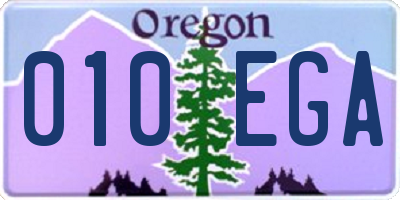 OR license plate 010EGA
