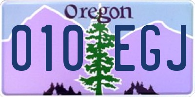 OR license plate 010EGJ