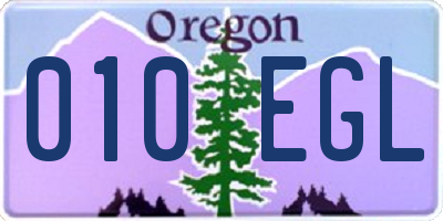 OR license plate 010EGL