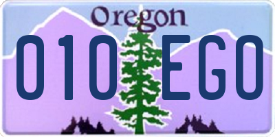 OR license plate 010EGO