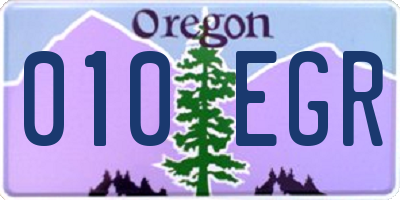OR license plate 010EGR