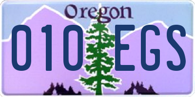 OR license plate 010EGS