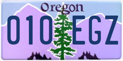 OR license plate 010EGZ
