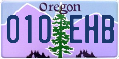 OR license plate 010EHB