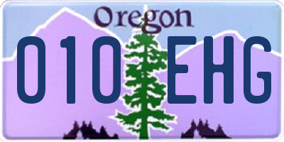 OR license plate 010EHG