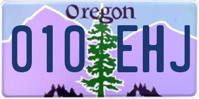 OR license plate 010EHJ