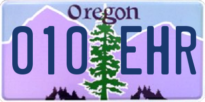OR license plate 010EHR
