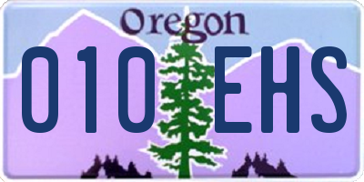 OR license plate 010EHS