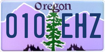 OR license plate 010EHZ