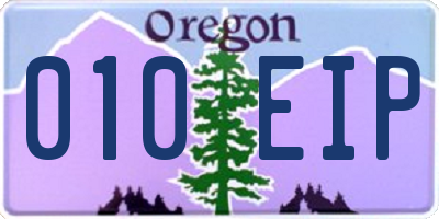 OR license plate 010EIP