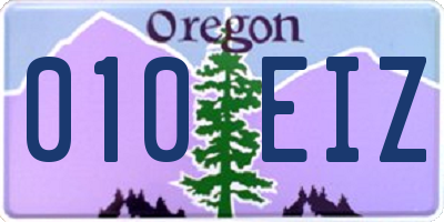 OR license plate 010EIZ