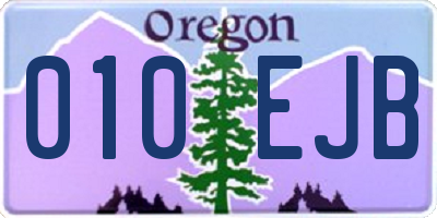 OR license plate 010EJB