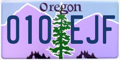 OR license plate 010EJF