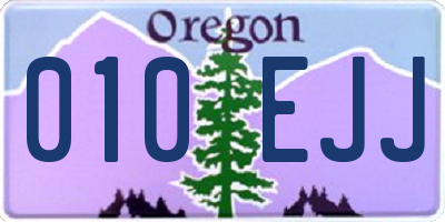 OR license plate 010EJJ
