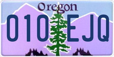 OR license plate 010EJQ