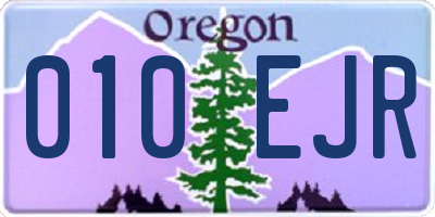 OR license plate 010EJR