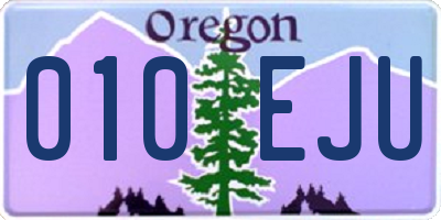 OR license plate 010EJU