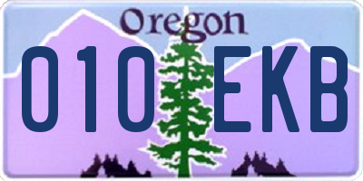 OR license plate 010EKB