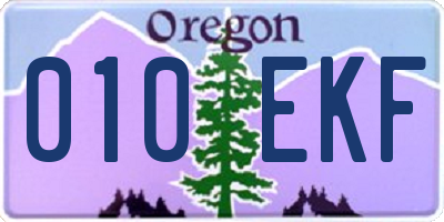 OR license plate 010EKF