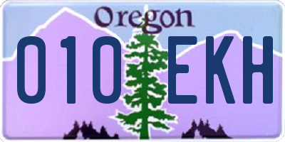 OR license plate 010EKH
