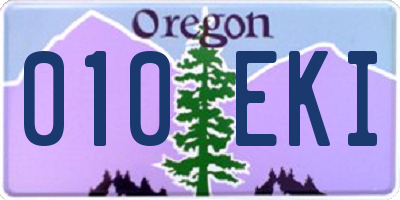 OR license plate 010EKI