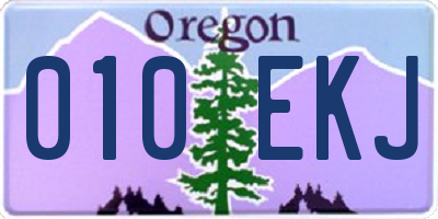 OR license plate 010EKJ