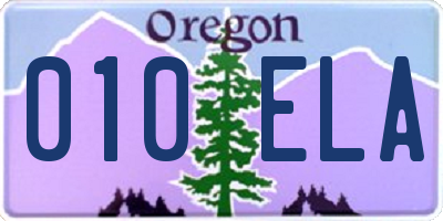 OR license plate 010ELA