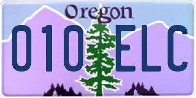 OR license plate 010ELC