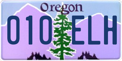 OR license plate 010ELH