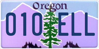 OR license plate 010ELL