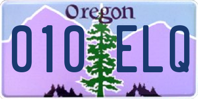 OR license plate 010ELQ