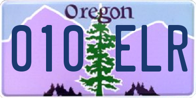 OR license plate 010ELR