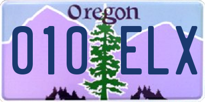 OR license plate 010ELX