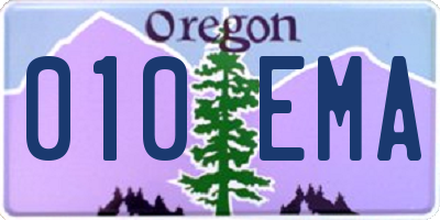 OR license plate 010EMA