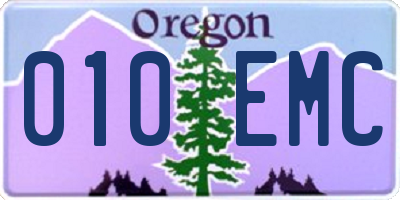 OR license plate 010EMC
