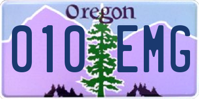 OR license plate 010EMG
