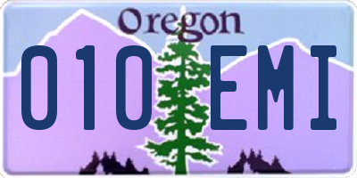 OR license plate 010EMI