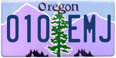 OR license plate 010EMJ