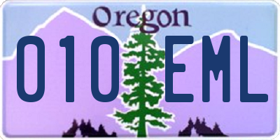 OR license plate 010EML