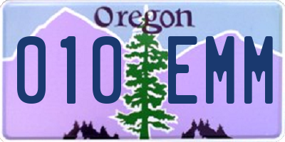 OR license plate 010EMM